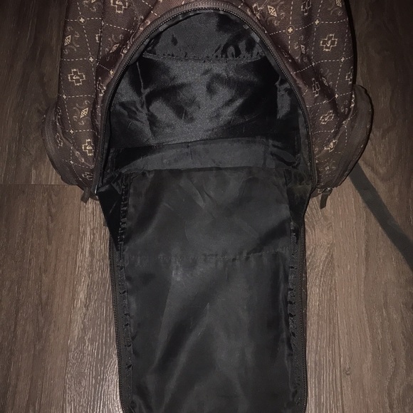 Quicksilver Adult Unisex Brown Medium Students School Bookbag Traveler Backpack - Picture 8 of 9